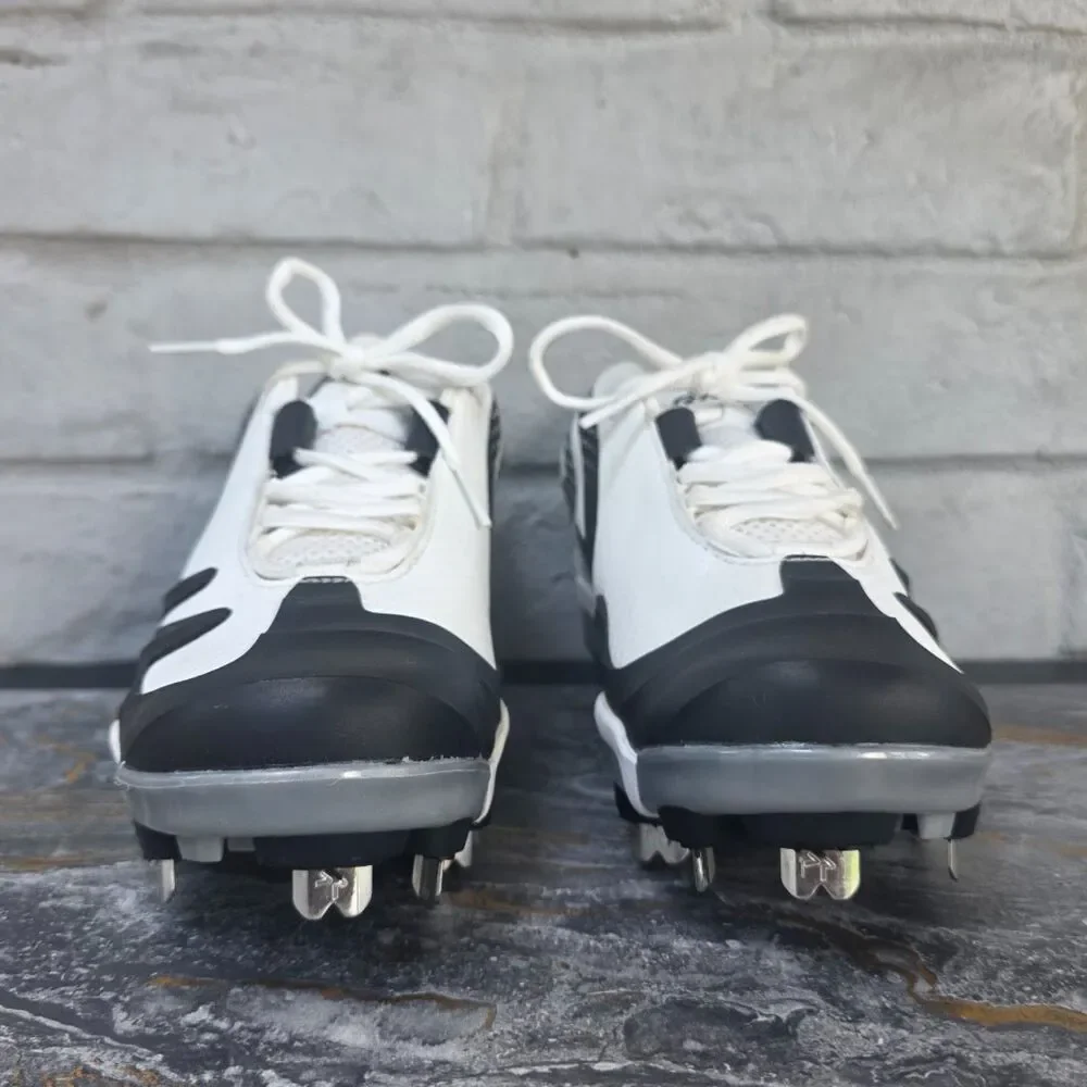 RIP-IT Diamond White Metal Spike Fastpitch Softball Cleats Size 9